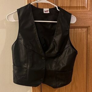 Black Leather Vest